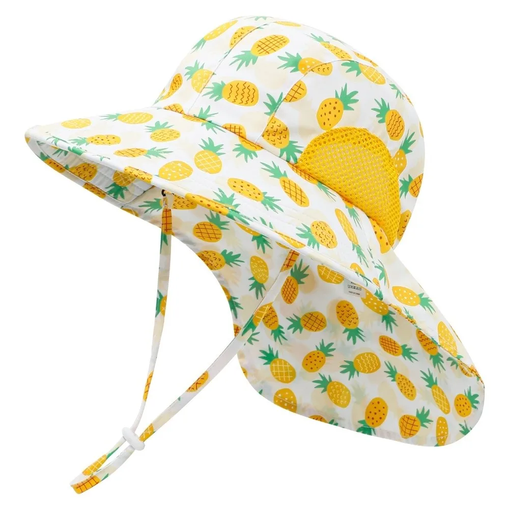 Breathable Mesh Panels Children Fisherman Hat Cartoon Dinosaur Rainbow Boys Sunshade Shawl Cap Comfortable