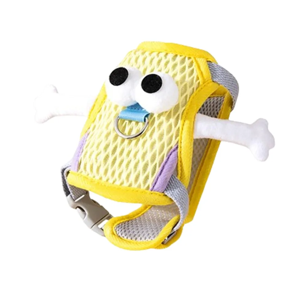 

Cartoon Pet Chest Harness Vest Big Eyes Adjustable Dog Harness Vest Anti-Escape Breathable Cat Chest Straps For Dogs Cats