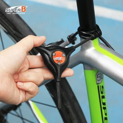 SUPER B 3 Way Hex Keys Wrench 2/2.5/3/4/5/6mm Y Shape Allen Key Triangle Steel Multifunctional Mountain Road Bike Repair Tool