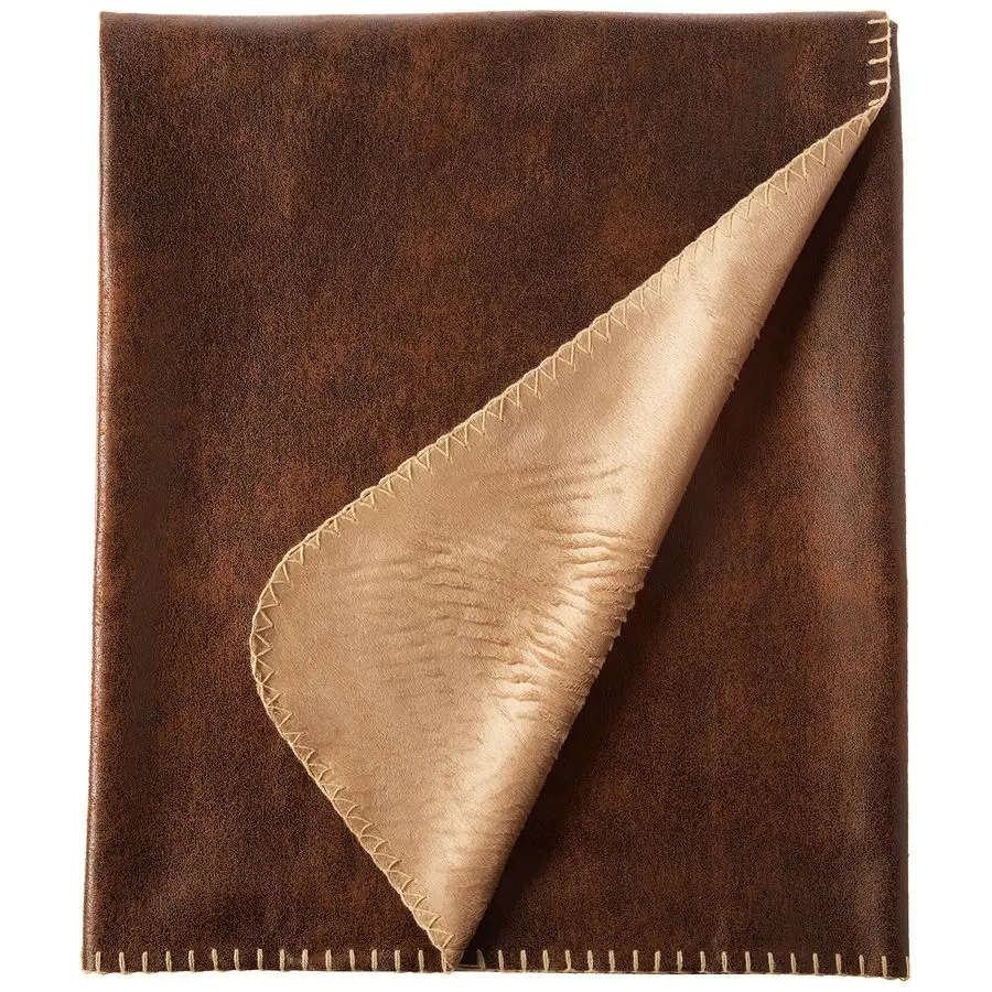 

Плед DP1718BROWN1 Rustic Ranch с имитацией бежевого меха норки, коричневый, 50 x 60 дюймов