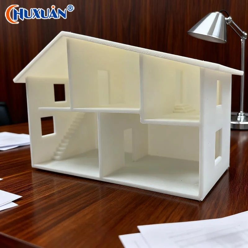 Q Unfinished White Miniature Dollhouse Model Multiple Rooms Smooth Surface For DIY Craft Kids Play