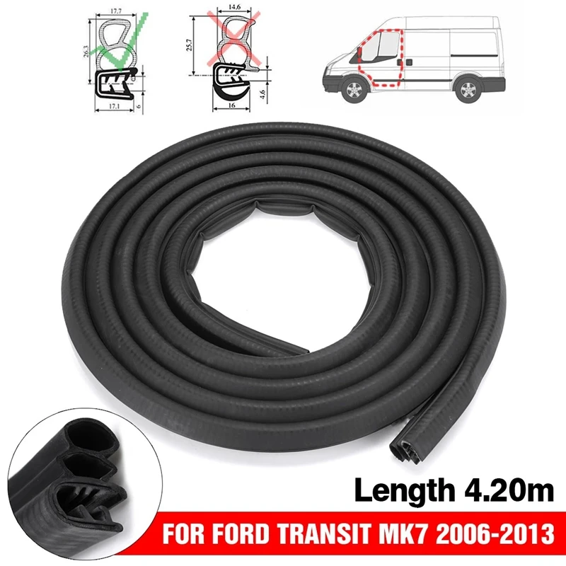 

For Ford Transit MK7 V347 Front Sliding Door Weatherstrip Rubber Seal Right / Left 2006-2013 1555296 4467595