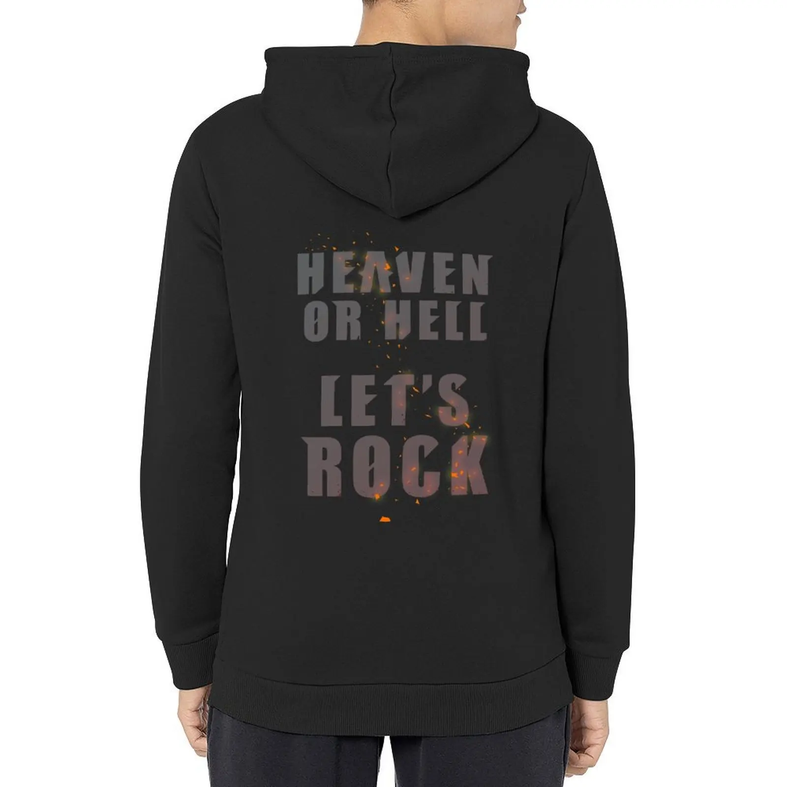 

Heaven or Hell Let's Rock Hoodie anime clothing men's sweat-shirt set winter clothes mens designer clothes designer hoodies