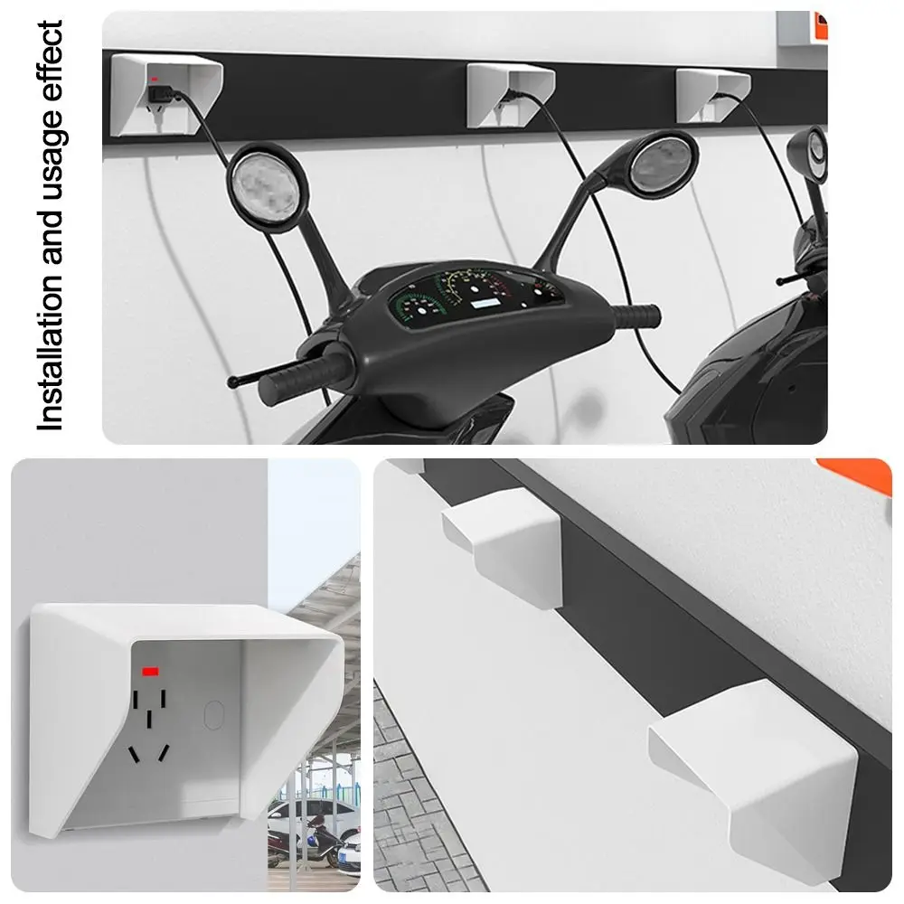 New Plastic Waterproof Box 86 Type White Electric Plug Cover Rainproof Cover Outdoor