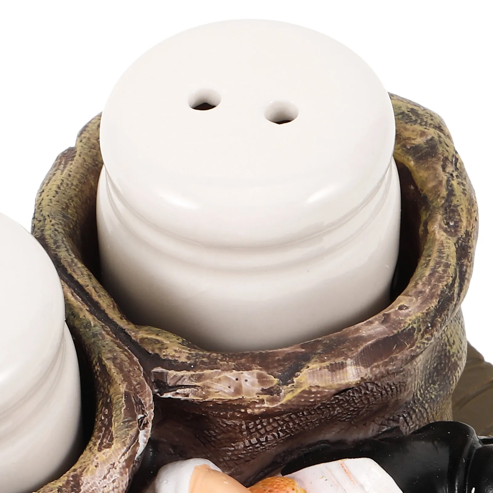 1Set Seasoning Storage Container Cute Chef Statue Resin Kitchen Salt Pepper Shaker Lid Design Airtight Spice Jars Creative