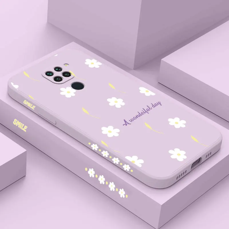 Scattered Daisies Silicone Phone Case For Xiaomi Redmi Note 9 9Pro 9T 9S 8Pro 8 10 10Pro 11Pro 10S 12S 12Pro 11S 12ProPlus Cover