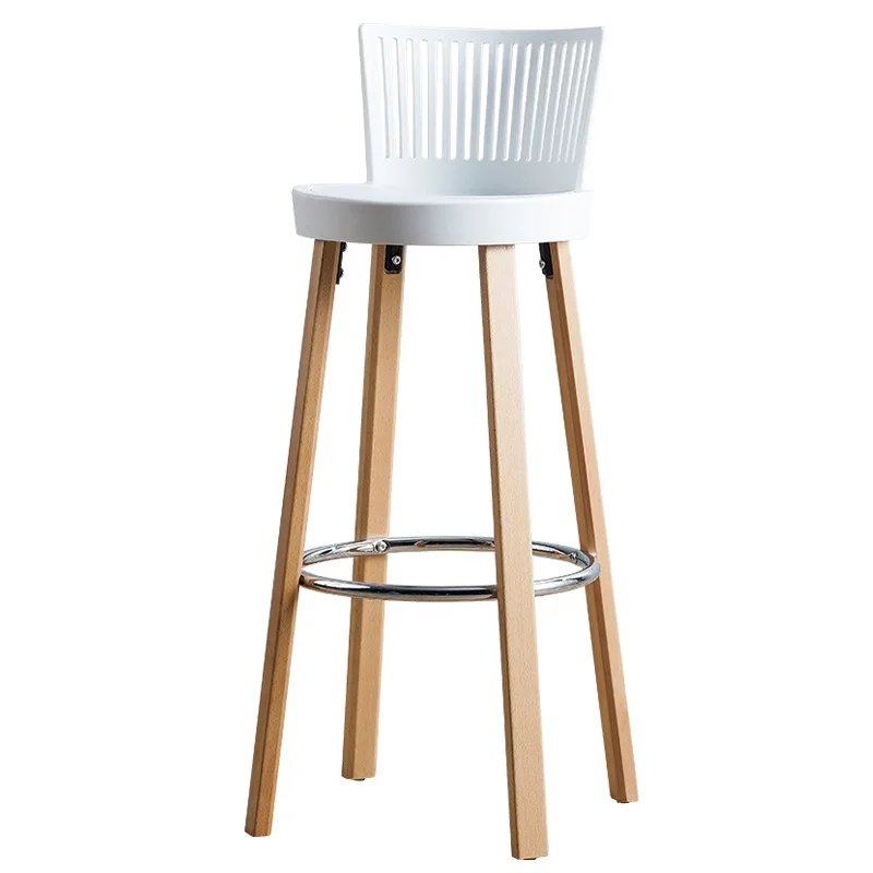 

Solid wood bar chair Front desk high stool Simple bar stool Fashion bar chair Household rotating high stool