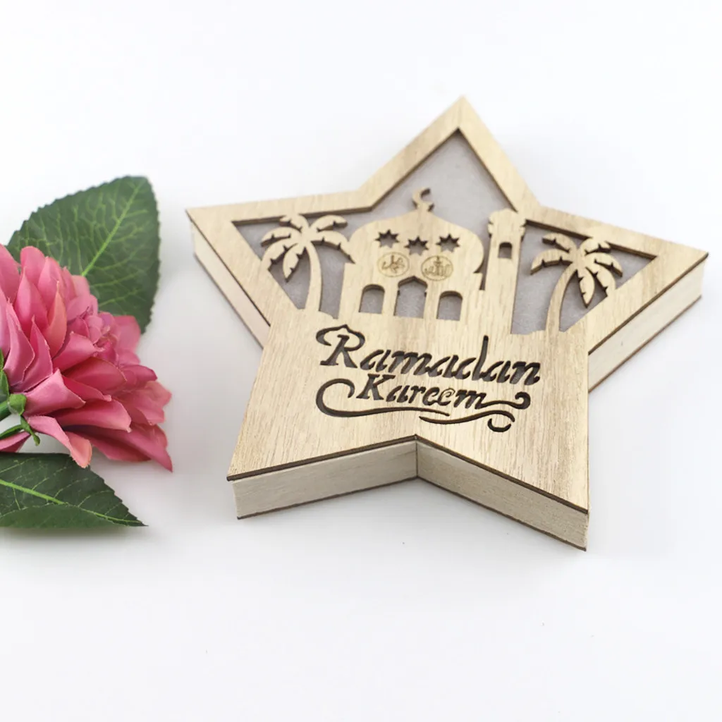 رمضان كريم عيد الميلاد المسيحي نجمة زخرفة مشهد المهد الديكور الخشب صديقة للبيئة نجمة لهدايا شجرة عيد الميلاد #4