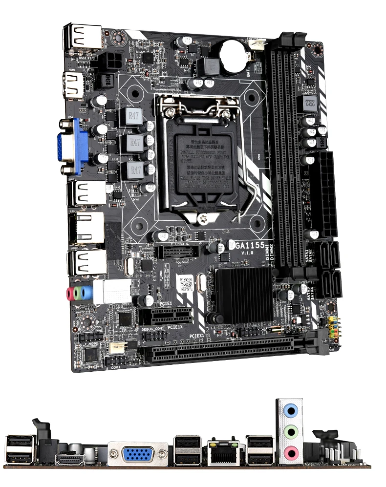 M-ATX 19x17CM Gaming Computer Mother Board H61M LGA1155 DDR3 Motherboard H61