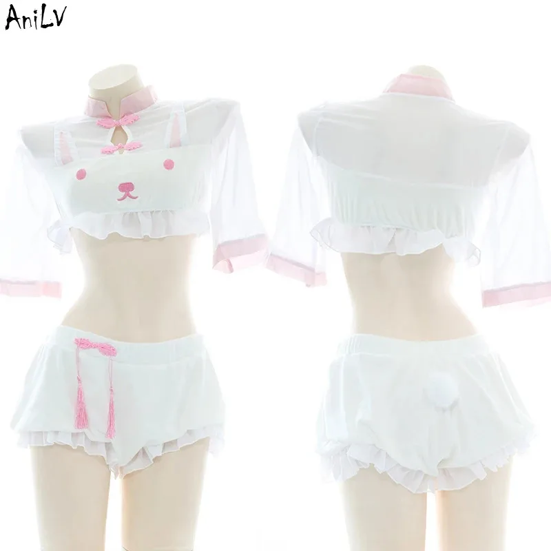 AniLV 2022 ربيع رومانسي ساكورا سلسلة فستان ازياء أنيمي لوليت فتاة يؤرخ أزهار الكرز الملابس الداخلية موحدة مجموعة تأثيري