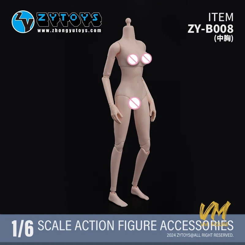 ZYTOYS ZY-B008 ZY-B009 1/6 Średnia/Mała Klatka Piersiowa Biała Skóra Super Elastyczne Ciało 12'' Żołnierzka Figurka Akcji Ciało Lalki Zabawka