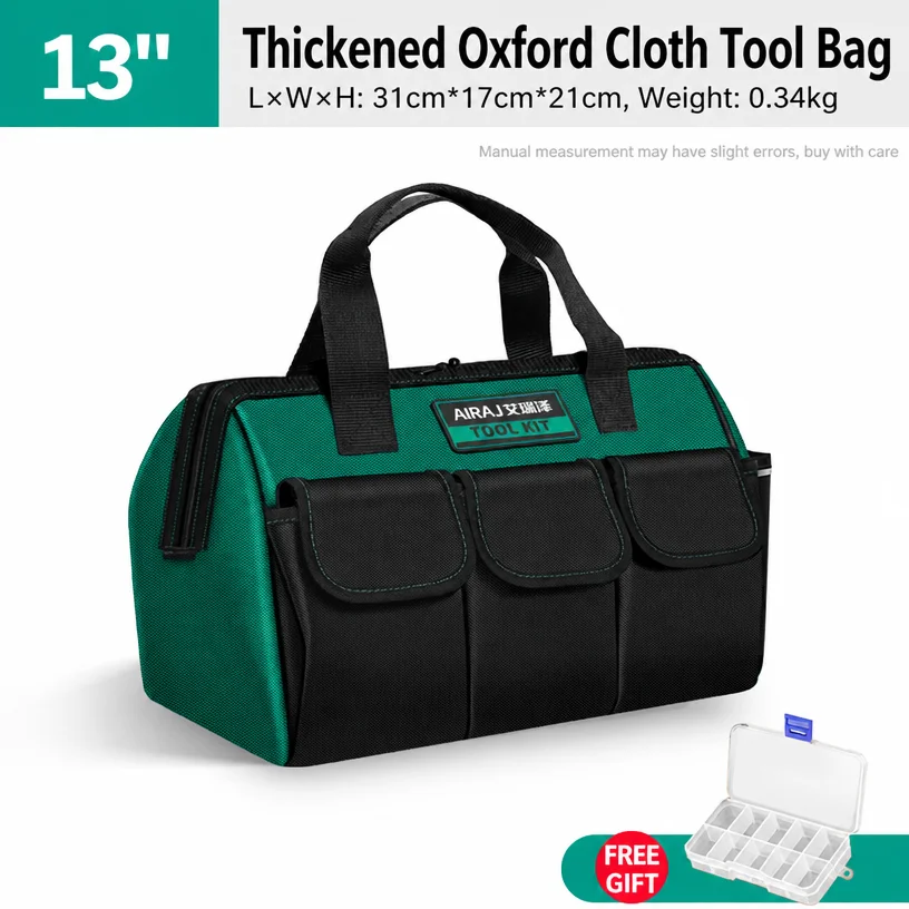 Heavy Duty Oxford Cloth Tool Bag Large Electrician Carpenter Carry Tote with Handle Tool Storage Organizer