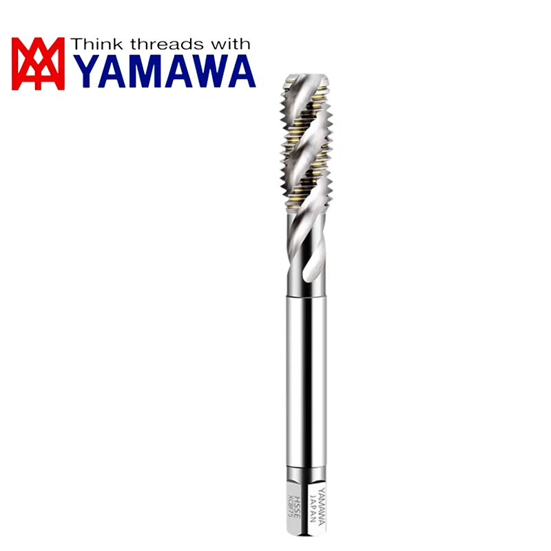 Janpan YAMAWA 1PCS HSSE TIN Coating Spiral Fluted Tap Machine Screw Thread Taps UNC2-56 3-48 4-40 6-32 10-24 1/4 3/8 UNF 10-32