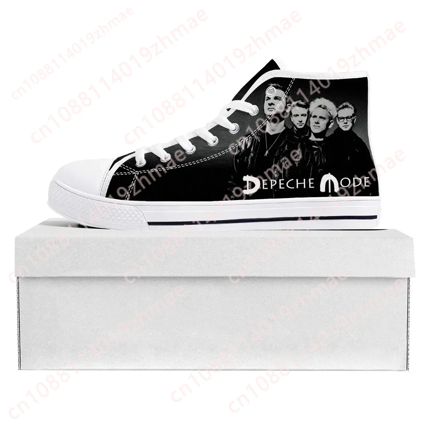 

Кроссовки Depeche Rock Band Mode High Top высокого качества для мужчин, женщин и подростков, повседневные парные кеды из канваса, белые, с возможностью индивидуального дизайна
