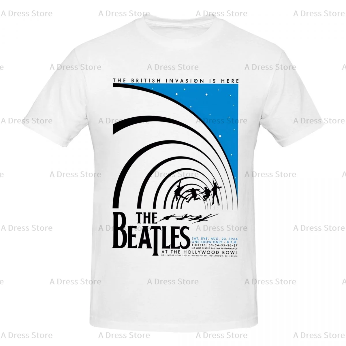 The Beatle Keep Calm Men's round neck T-shirt,Oversized print Tee Shirt,Casual Large Size Tshirt