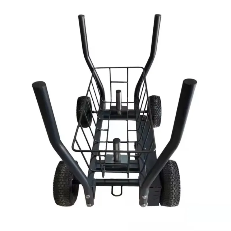 Gym Strength Equipment Cart Weight Plate Loaded Tank Sled Commercial Sled Machine Barbell Cart With Wheels