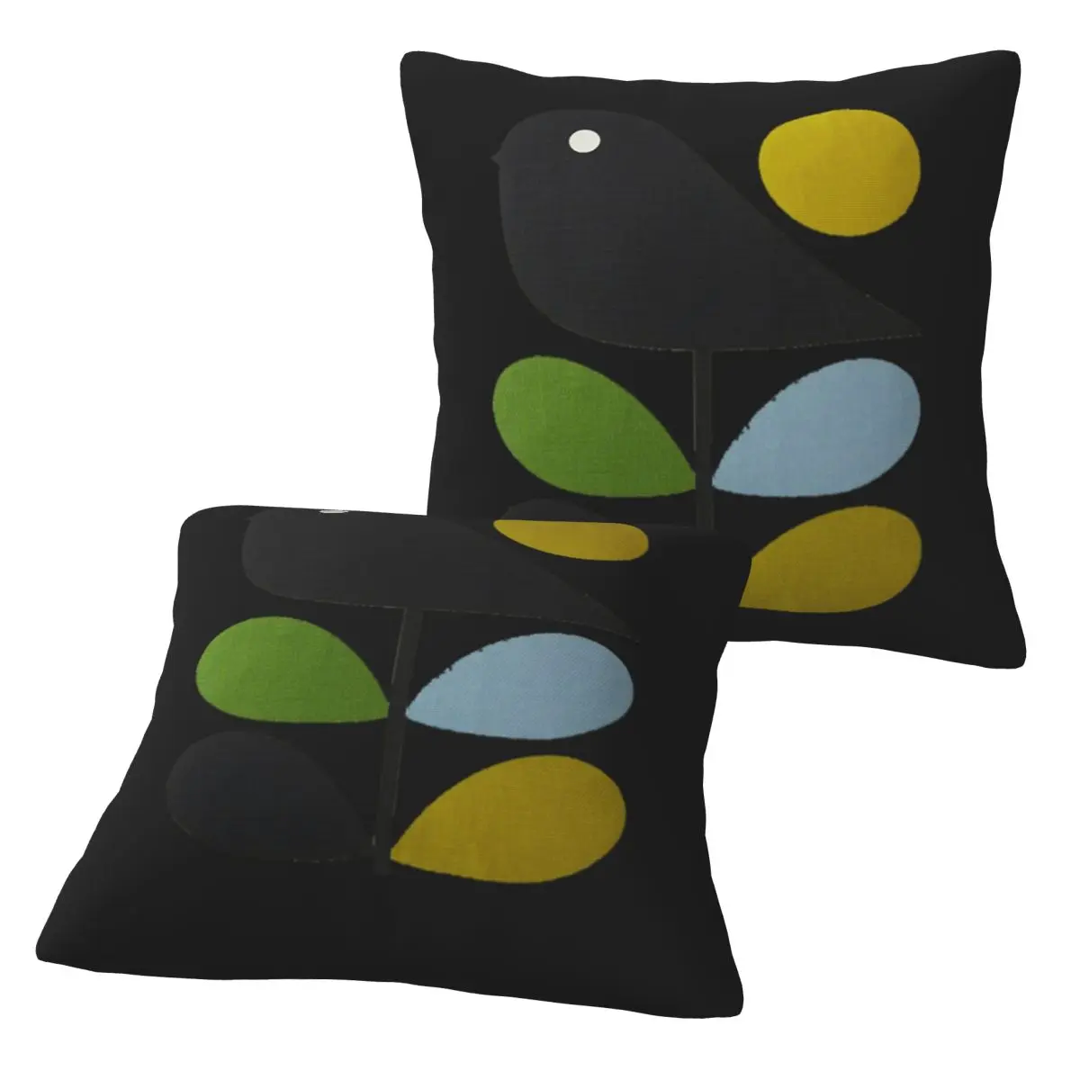 Orla Kiely Multi Stem Colorful Fabric 2 pcs Square Pillowcase Pillow Cover Cushion Comfort Throw Pillow for Home Living Room