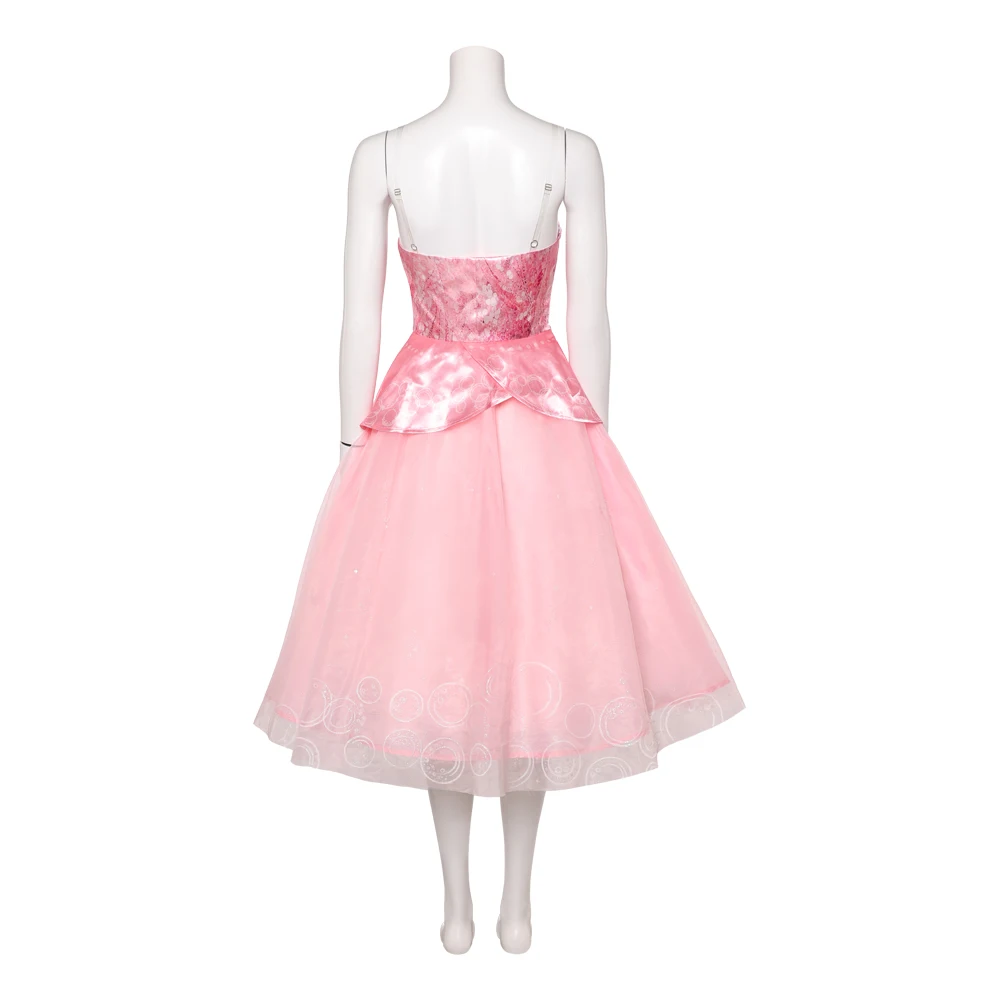 فستان تنكري فاخر من Glinda لفيلم التاج الشريرة زي وردي خيالي ملابس نسائية عقال ملابس بدلة حفلات الهالوين #5