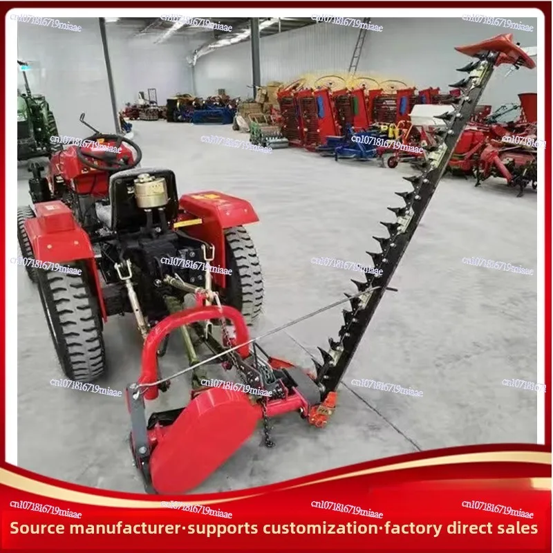 Forage alfalfa harvester, tractor with lawnmower, reciprocating lawn mower knife strip