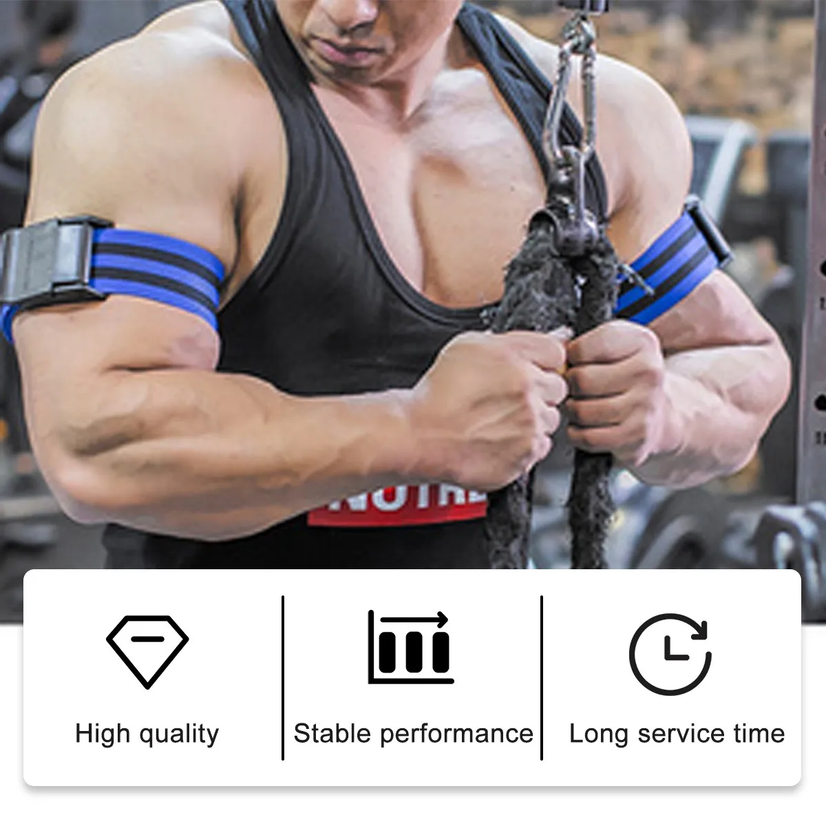 2Pcs Sturdy Blood Flow Restriction Band Arm Leg Training Belt for Optimal Muscle Gift