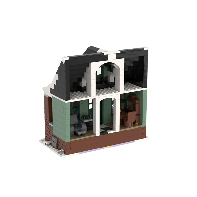 459pcs MOC W18 - Winter Bungalow 5 Seasonal Christmas Model Toy Building Blocks Construction Christmas Gift Education Craft DIY