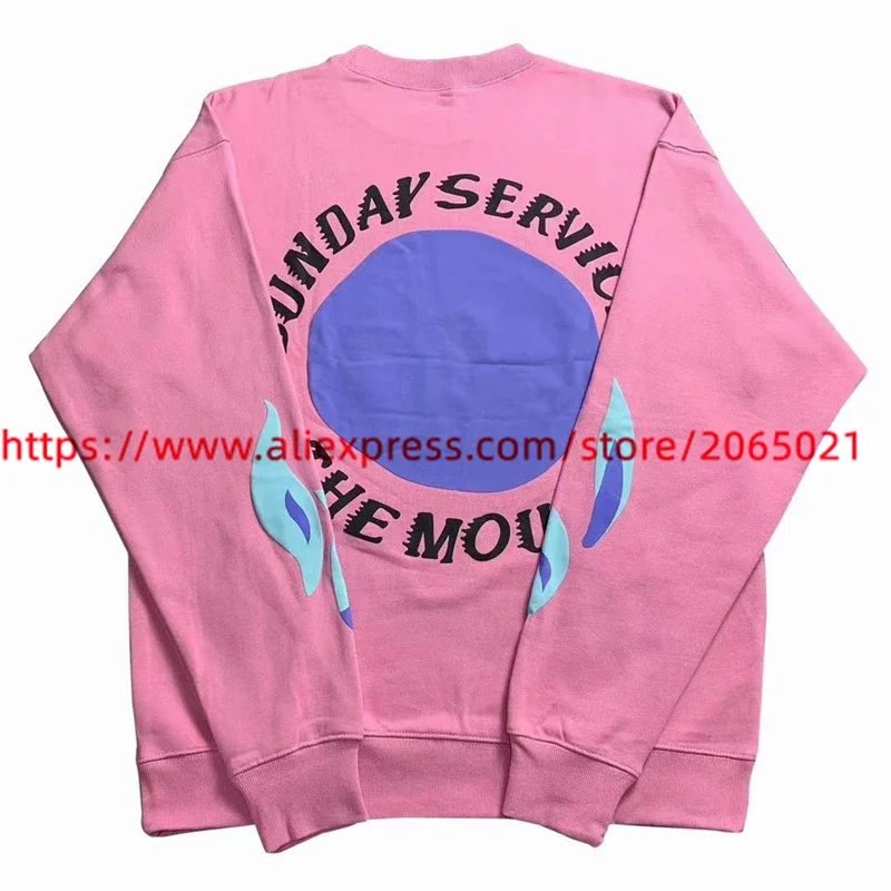 

Hip Hop Foam Print Pink Kanye West Sunday Service Holy Spirit CPFM.XYZ Sweatshirts Women Men Crewneck Hoodies