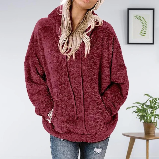 Fluffy sweatshirt womens sale