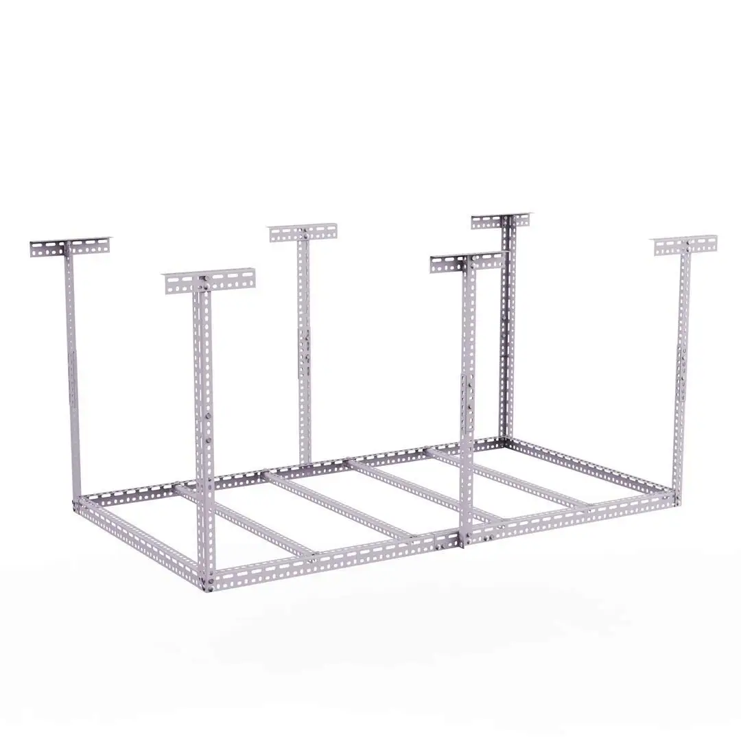 

4×8 Adjustable Ceiling Ra For Garage Storage Mount Storage Heavy Duty (54""-96"") Length X 48"" Width X (20''-36"") Highly,