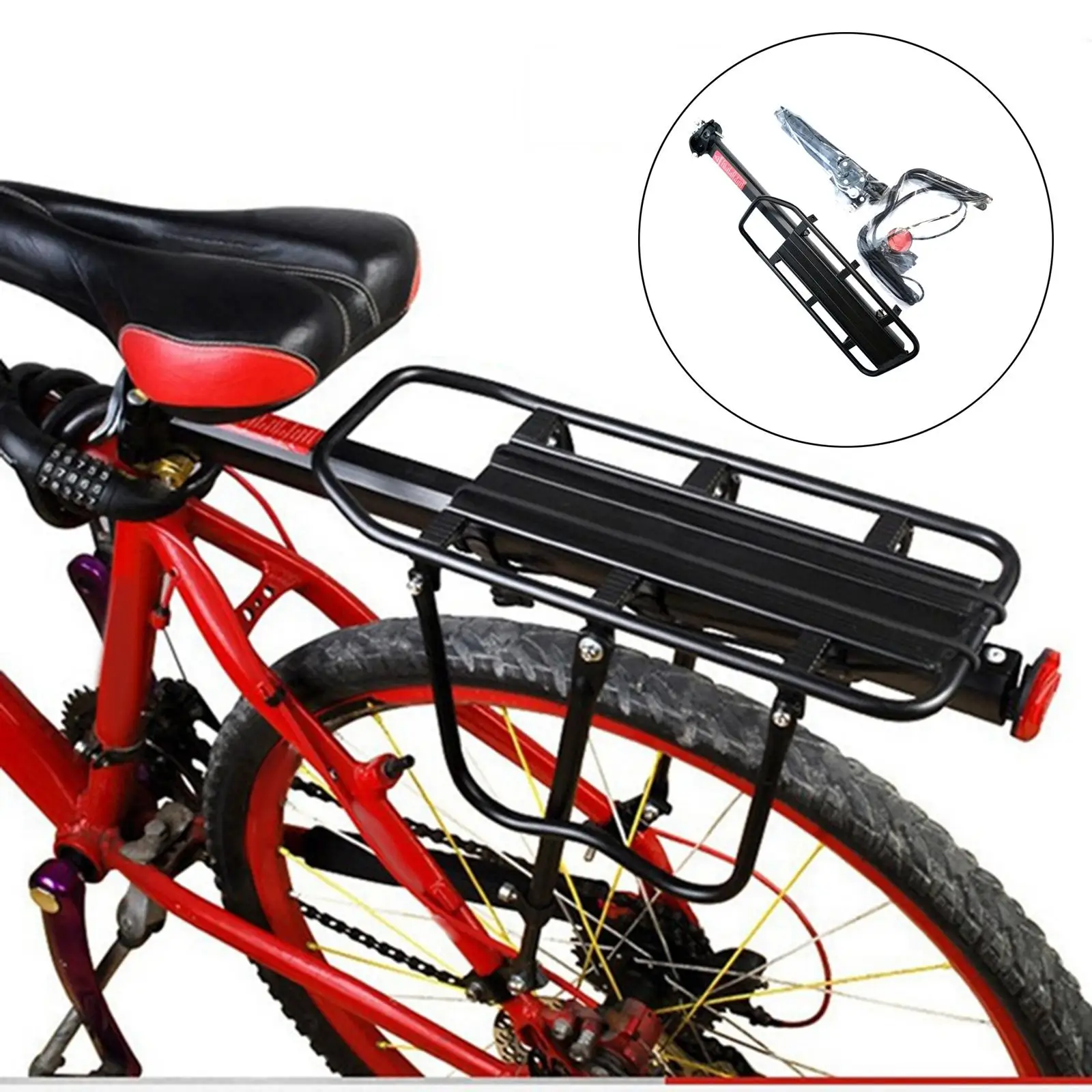 Bike Rack Universal Cycling Equipment Adjustable Black Stand Rack Luggage Carrier Rack Rear Rack