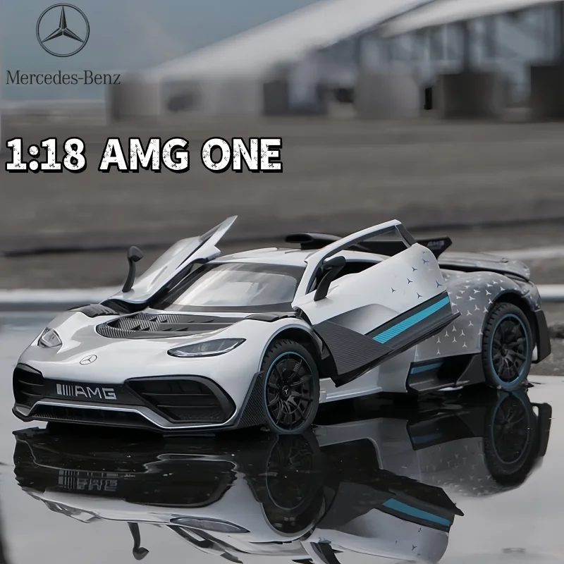 

1:18 Benzs AMG One, модель спортивного автомобиля из сплава, литье под давлением, металлические гоночные машины, модель автомобиля, звуковая и световая имитация, детские игрушки, подарки