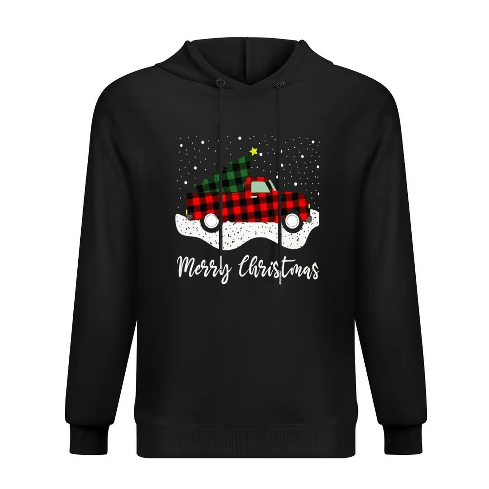 

Merry Christmas Buffalo Plaid Red Truck Tree for Men Women Hoodie mens clothing aesthetic clothing new in hoodies