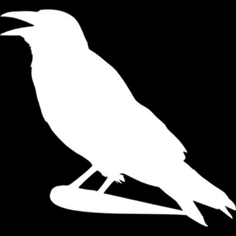 CTCM 15x14cm crow bird fashion car shape on branches black silver s6-2513 waterproof Vinyl Sticker PVC