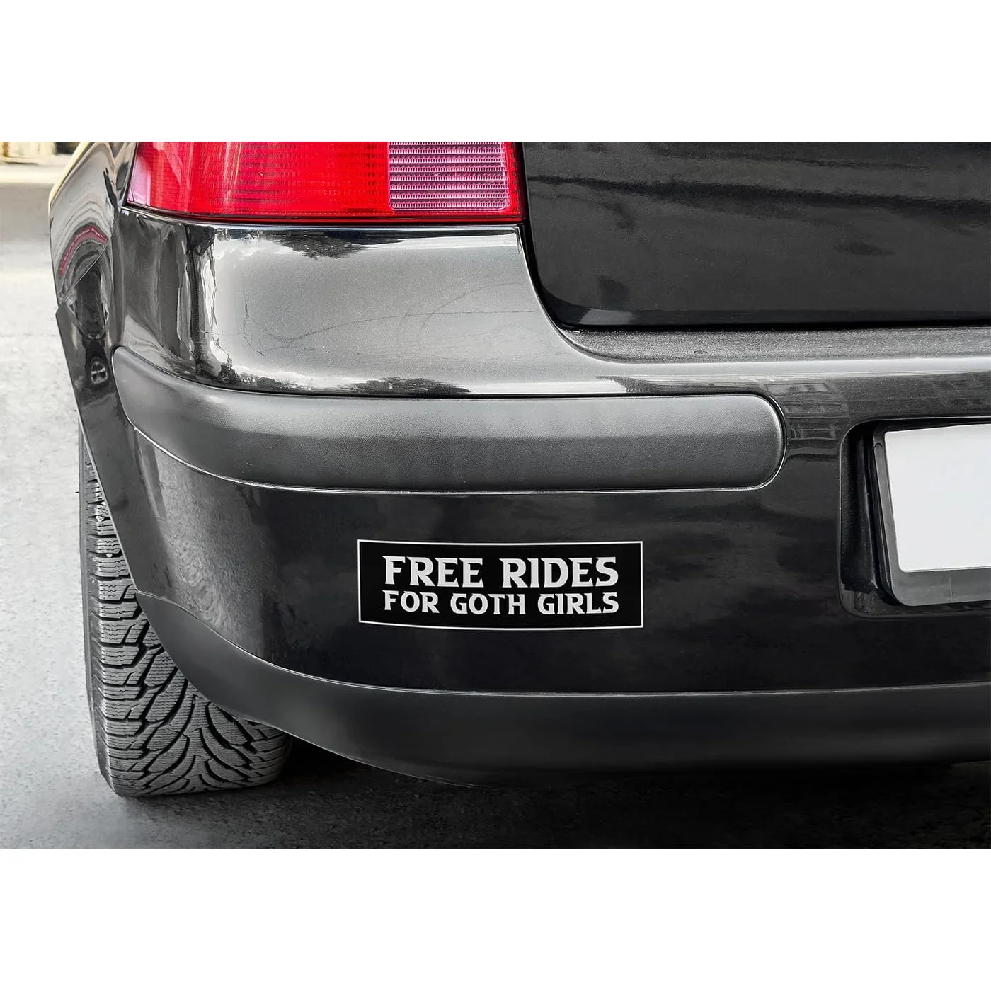 قطعتان/مجموعة ملصق "رحلات مجانية للفتيات القوطي"، ملصق قوطي - ملصق تحت عنوان للسيارات وأجهزة الكمبيوتر المحمولة وألواح التزلج وزجاجات المياه #5