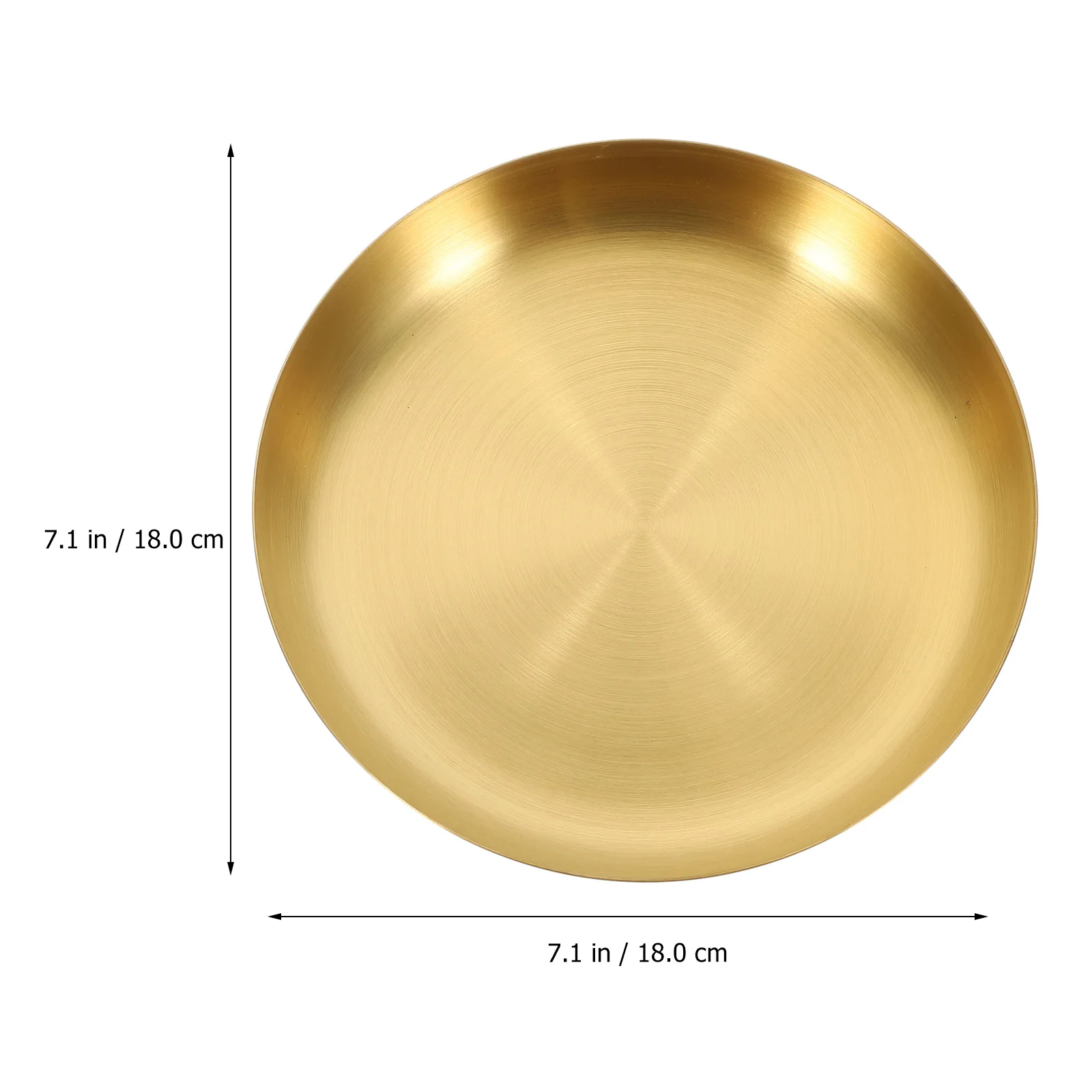 

Stainless Steel Steak Plate 18cm Golden Smooth Surface Easy Clean Perfect for Parties Weddings Restaurants Serving Tray Food