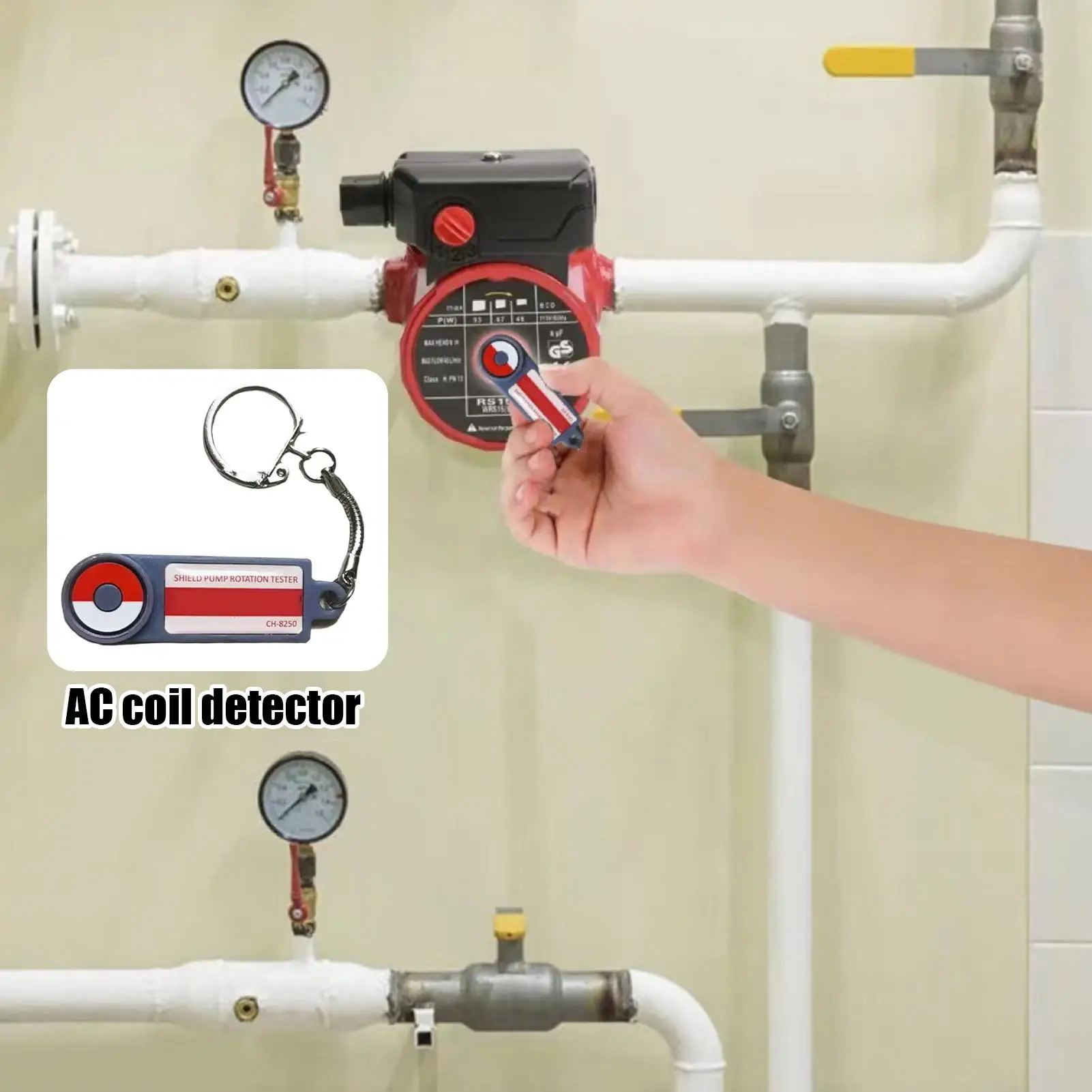 Solenoid Tester AC Refrigerant Leak Detector High-Precision Key Ring Detection for Appliance Diagnostics Electrical