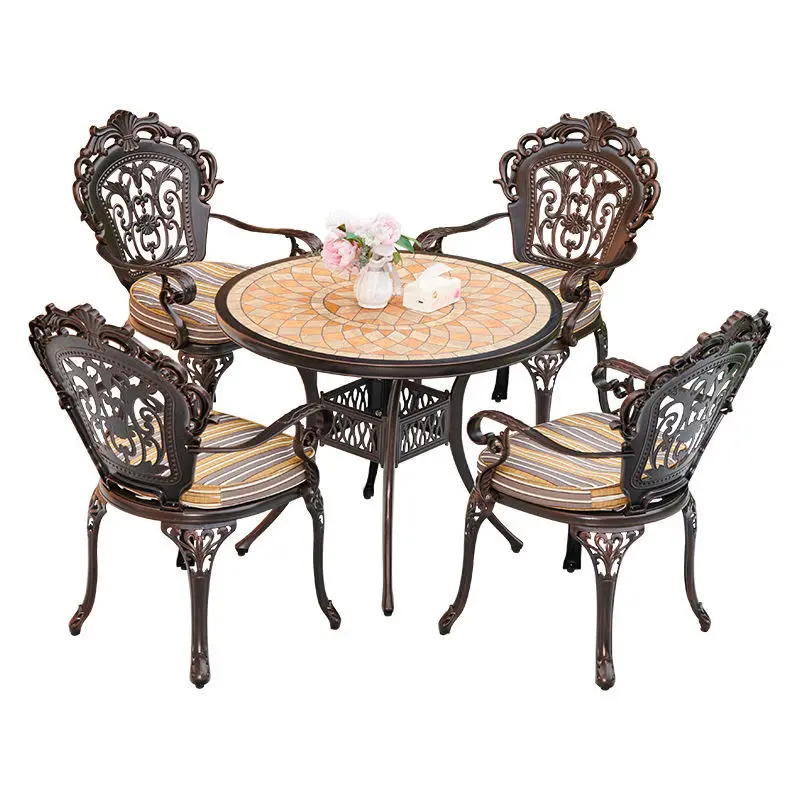 

Y Outdoor tables and chairs, cast aluminum courtyard, open-air garden, wrought iron courtyard, tea table combination
