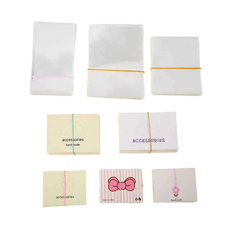 50pcs White Craft Hang Tag Card Display Cards For Necklace Bracelet Earrings Ear Studs Cardboard Package Hair Clips Wholesale