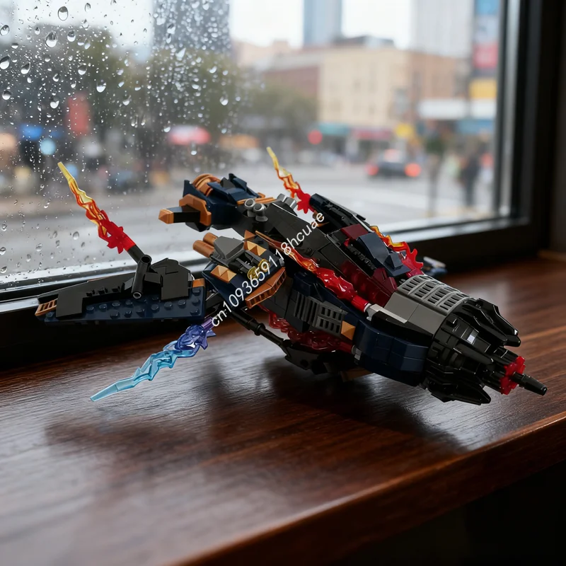 667pcs MOC Rogue S Shatterspin Lightning Hawk Ninjago Model Building Blocks Construction Christmas Gift Toys Idea Brick Kids
