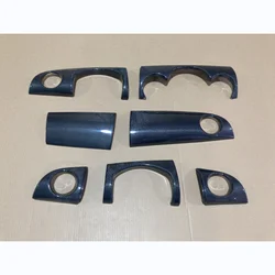 Carbon Fiber Center Gauge Bezel For Mini R53 Fibre Glass Steering Column Surround Trim Glossy Air Con Cover Interior Aircon Kit