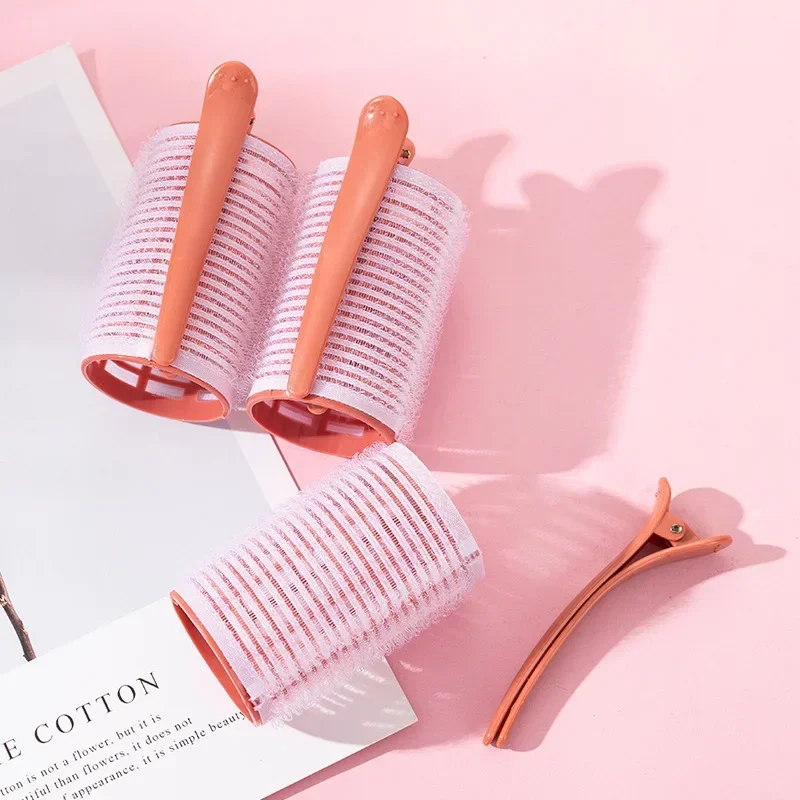 

3pcs Self-Grip Hair Rollers Heatless Hair Curlers No Heat Hair Bangs Volume Self-adhesive Hook & Loop DIY Styling Tools