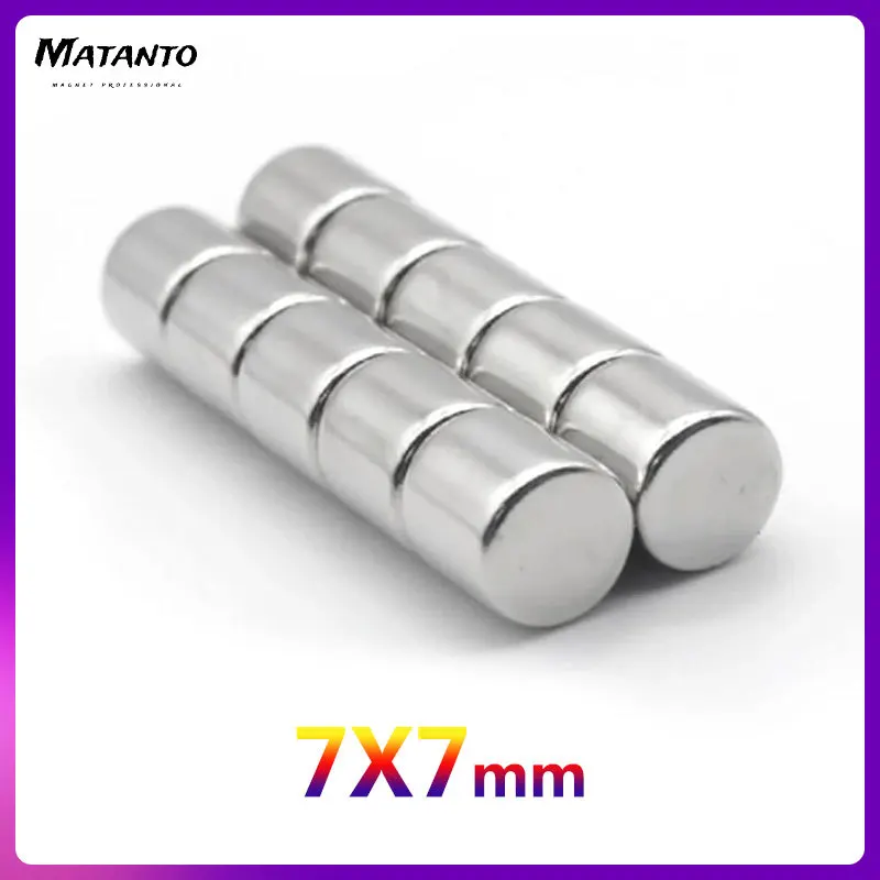 7x7mm Round Magnets 7x7mm Strong Powerful Magnetic for Fridge,DIY,Building,Scientific,Craft,Education