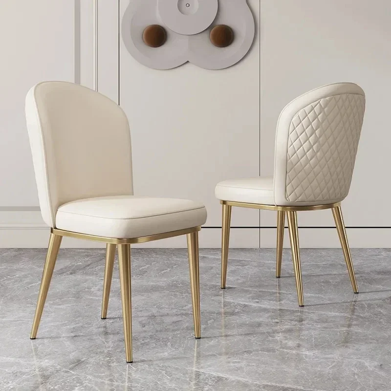 easy to clean Luxury Metal Home Nordic Dining Chairs Kitchen Furniture Sets