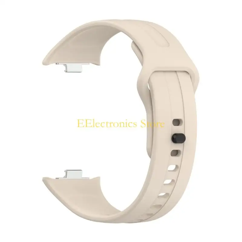 B03C Replacement Smartwatch Band for Watch 6 Active with Fixed Metal Attachments and Adjustable Tuck-Under Silicone Design