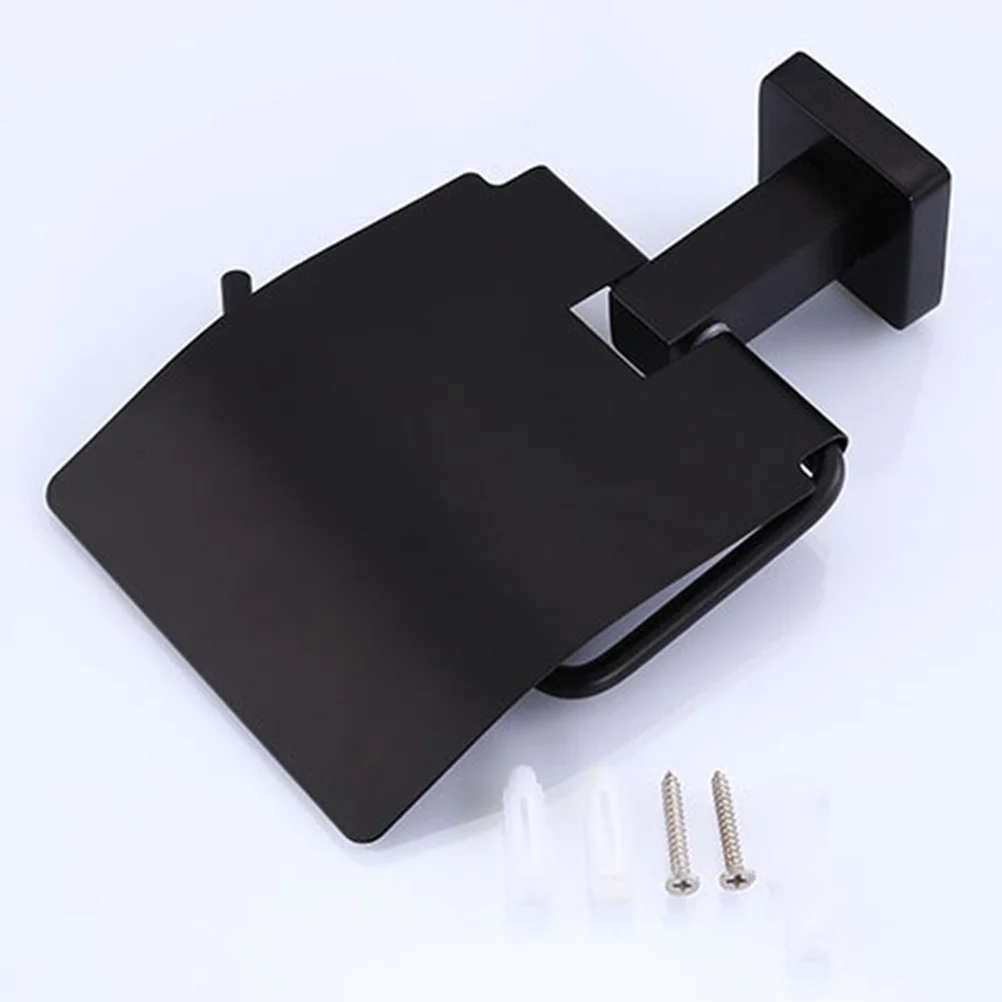 

Stainless Steel Toilet Paper Holder Wall Mounted Bathroom Tissue Rack Multi Functional Paper Storage Organizer Elegant Design