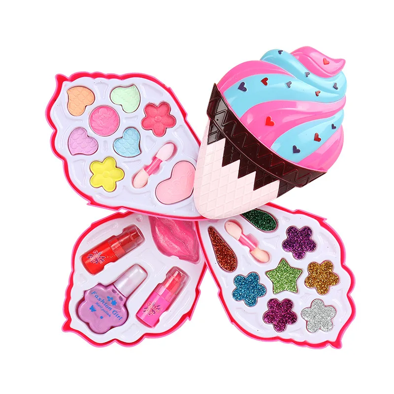 Girl Ice Cream Cosmetics Princess Cosmetics Box Ice Cream Box Lipstick Children\'s Toys Children\'s Games Baby Cosmetics Set