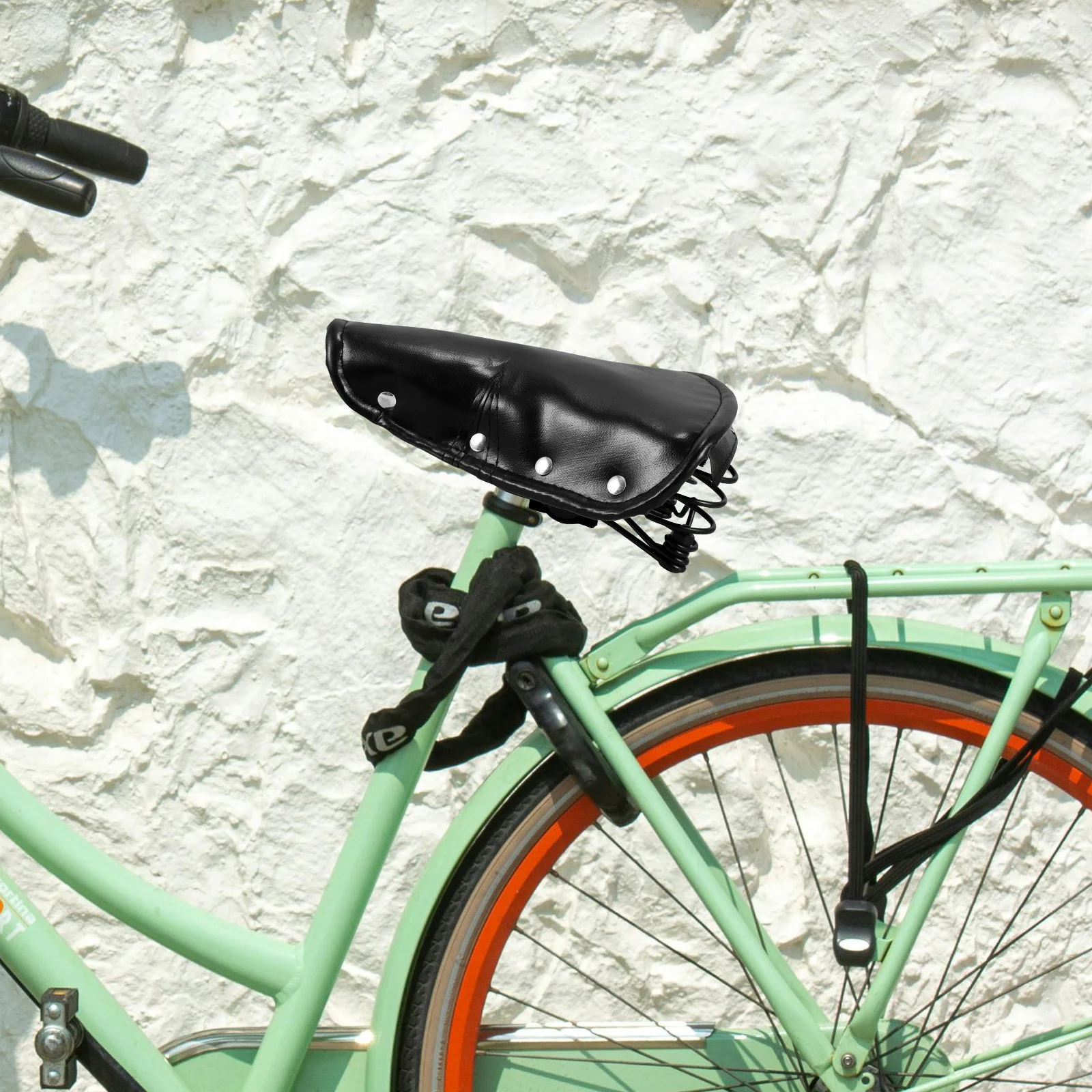 

Vintage Bike Saddle PU Material Wide Shock Absorbing Comfortable Aluminum Alloy Seat Retro Bicycle Seat Accessories