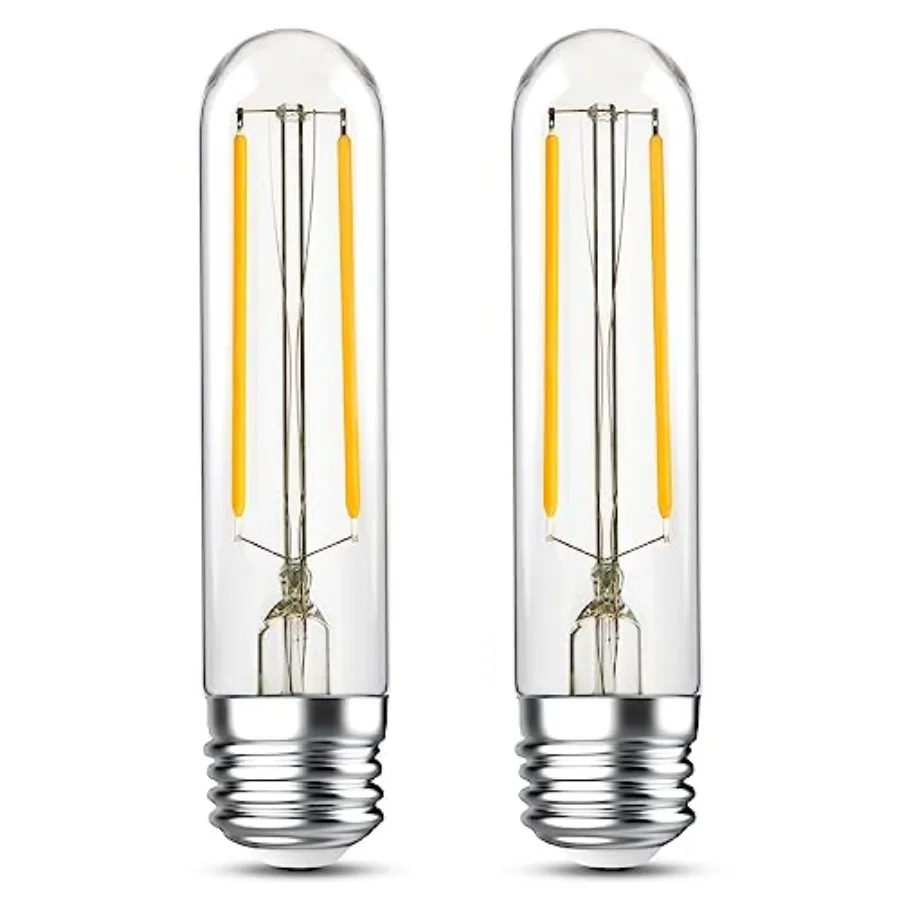 

Dimmable Tubular Light Bulbs 40Watt, 4W E26 T10 LED Type T Bulbs, 2700K Warm White Long Edison Light Bulbs for Chandelier Light