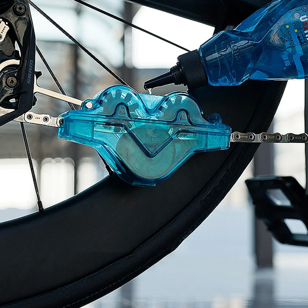 Bicycle Chain Cleaner Wash Tool Set Bicycle 3D Chain Double-Head Brushes Road Bike Cycling Cleaning Kit Cycling Bike Accessories