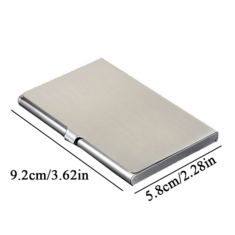 Mode Visitekaartje Houder Rvs Zilver Aluminium Credit Card Case Vrouwen Portefeuilles Mannen Id-kaart Box Card Organizer