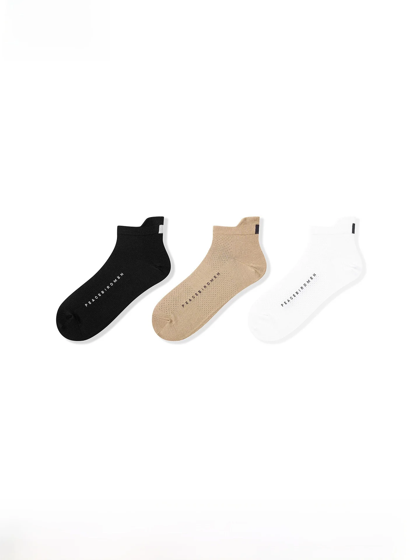 fashionable-casual-men's-socks-three-pairs-peacebird-brand-b1ygg2131-summer-collection-comfortable-breathable-cotton-socks